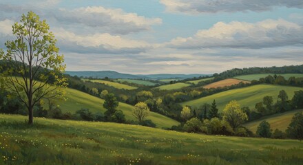 Obraz premium spring season painting