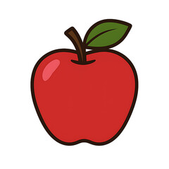 red apple vector illustration