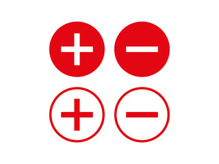 Fototapeta premium plus minus button icon