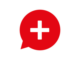 Fototapeta premium chat plus button icon