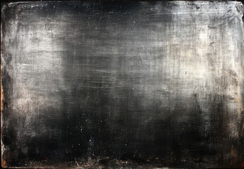Obraz premium Dark, textured surface with faded, light markings. A weathered, aged, and possibly dirty board or panel