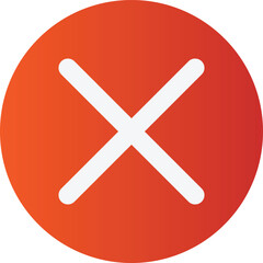 Obraz premium Cancel Button Icon – Cross Mark Symbol for UI and Web Design