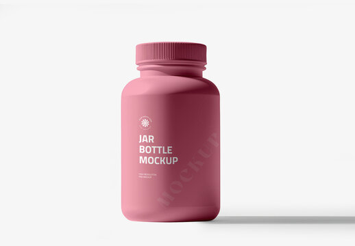 Plastic Pill Jar Bottle Mockup
