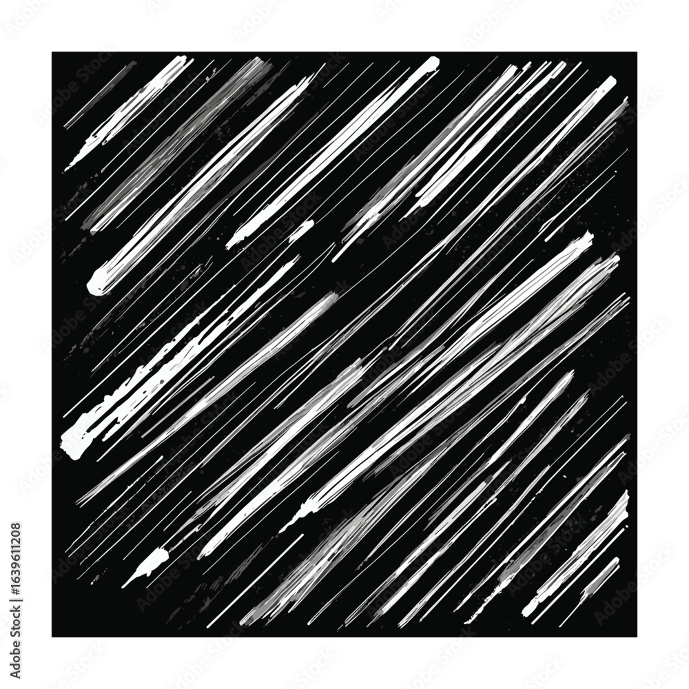 Poster abstract black and white diagonal brush strokes background: grunge texture, dynamic design, modern a