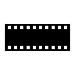 Fototapeta premium Black film strip with perforations cinema movie