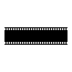 Black film strip with perforations white cinema