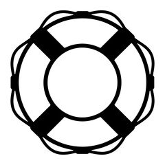 Black life preserver ring buoy safety equipment