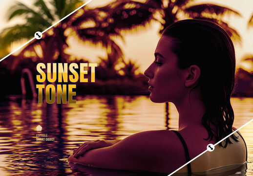 Golden Hour Sunset Tone Photo Effect