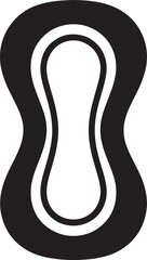 Abstract Shape with Rounded Edges and Inner Outline on Transparent Background Vector Art