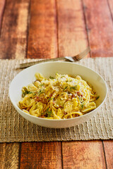 perciatelli pasta with artichokes and fresh dill