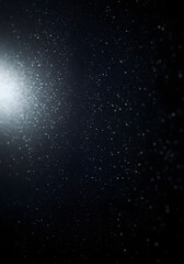 Fototapeta premium Abstract Dark Background with Shimmering Light Particles and Bokeh Effect