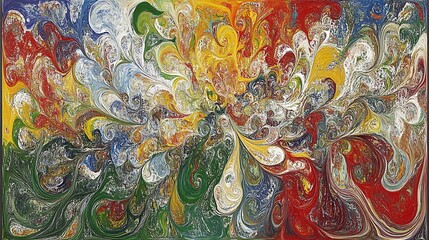 Fototapeta premium A vibrant abstract artwork with swirling colors of many hues