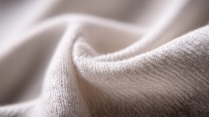Fototapeta premium Elegant Close-Up of Soft, Textured Fabric Swirls in Neutral Tones for Textile and Design Industries