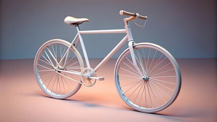Fototapeta premium White Bicycle Studio Shot