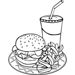 Simple graphic icon of a meal in a bowl with a fork, representing healthy eating, diet, and nutrition concepts. A minimalist illustration for food-related designs.