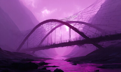 Obraz premium Ephemeral Arches of the Crimson Dawn