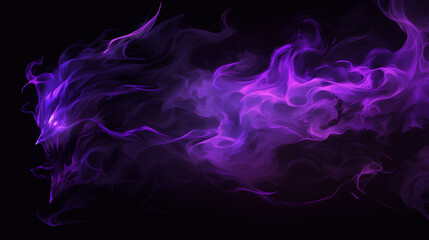 闇の魔法や、呪いをイメージした紫色のオーラのイラスト