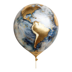 Transparent Earth Balloon with Colorful Detail