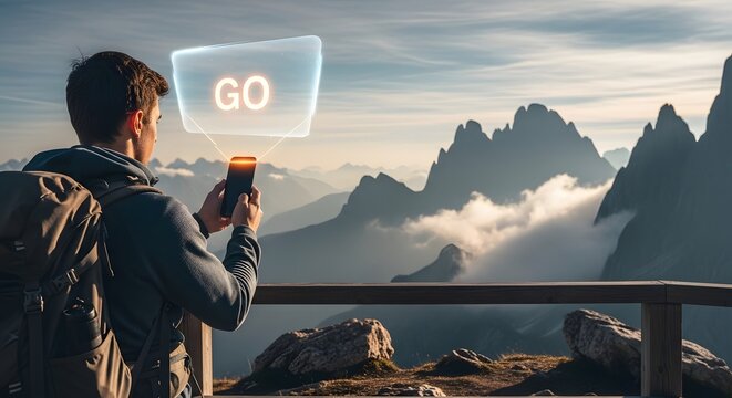 Mountain View with Mobile "Go" Notification - Powered by Adobe