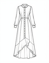 fashion sketch of a woman