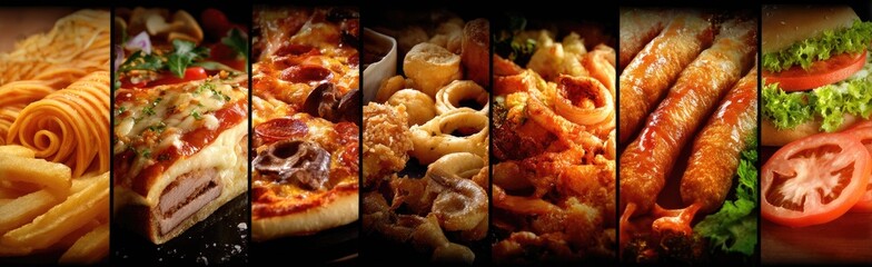 Collage of assorted food dishes