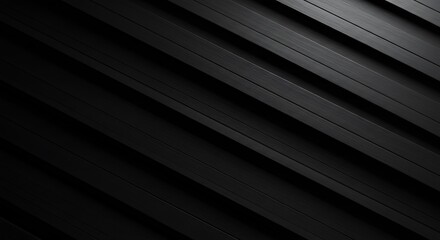 Obraz premium Elegant Diagonal Black Panels with a Subtle Brushed Texture and Low-Key Lighting