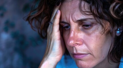 Fototapeta premium Symptoms and Treatment of Menopausal Depression: Emotional Changes, Hormonal Impact, and Therapeutic Approaches for Midlife Mental Health