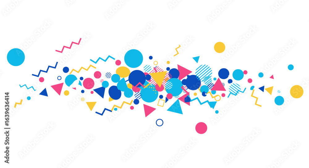 Poster dynamic abstract design elements creative studio digital art colorful graphics eye-catching composit