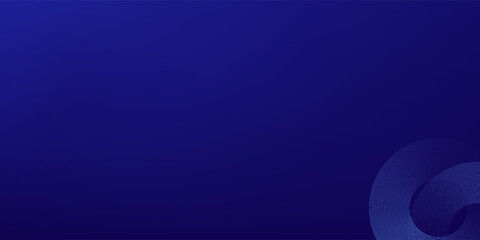 Abstract blue glowing geometric lines on dark blue background. Modern shiny blue circle lines pattern. Futuristic technology concept. Suit for cover, poster, banner, brochure, header, website