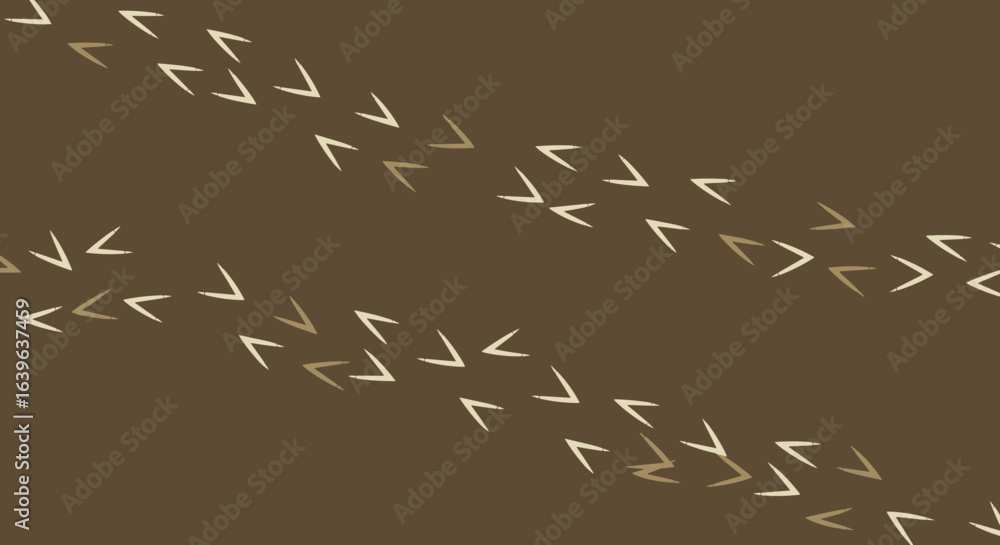 Poster dynamic arrow patterns on earthy background abstract design digital art minimalist style. vector ill