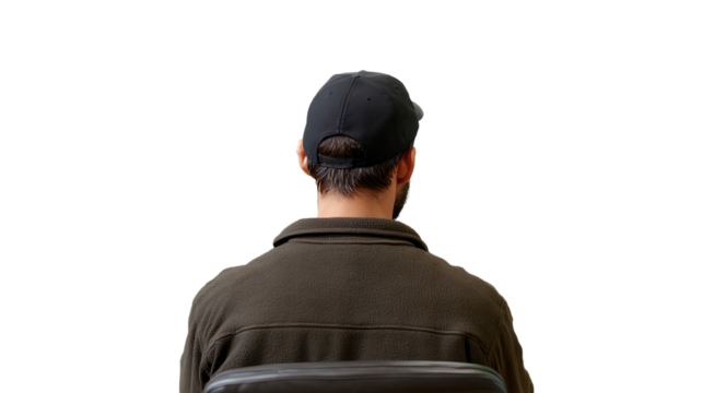 A contemplative man sits quietly, reflecting in a moment of solitude. A simple yet powerful scene of introspection and calm. - Powered by Adobe