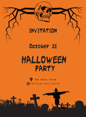 Pumpkin Shadows and Haunted House Secrets with the Scarecrow Guarding the Graves yard