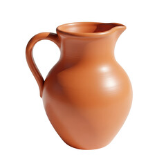 A terracotta pitcher on black background