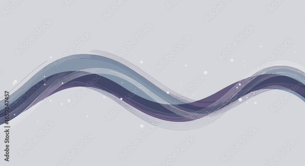 Aufkleber dynamic abstract waves digital art colorful design modern environment artistic viewpoint visual conc