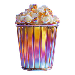 Colorful Transparent Popcorn Bucket with Snack