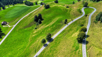 Schallenbergpass im Kanton Bern, Schweiz, Luftaufnahme, August 2025