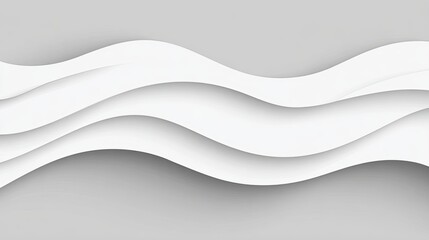 Fototapeta premium Abstract wavy lines in light gray and white
