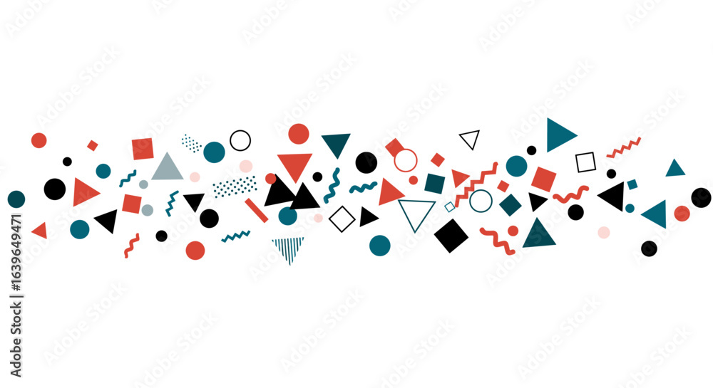 Aufkleber dynamic geometric pattern design abstract art digital graphics colorful composition vibrant environm