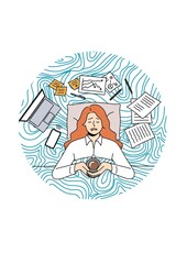 office women who are tired and weary of work problems