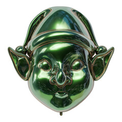 Shiny Transparent Goblin Face Balloon Art Design