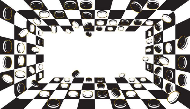 Othello game background design. Board game concept
