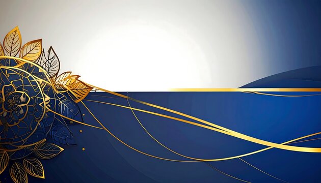 Luxury blue and gold design template