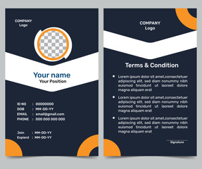 Company employee identity card design and Vector