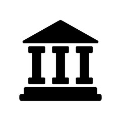 Bank icon for financial services and money transactions
