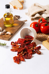 Sun-Dried Tomatoes with Olive Oil, Garlic, and Fresh Bread