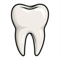 Tooth Icon – Dental Health and Oral Care Vector Illustration