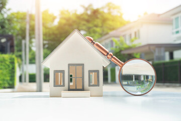 Real estate concept business, home insurance and real estate protection. Real estate investment...
