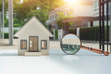 Real estate concept business, home insurance and real estate protection. Real estate investment...