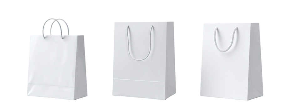 Three blank white paper shopping bags (1)