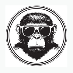 monkey with sunglasses